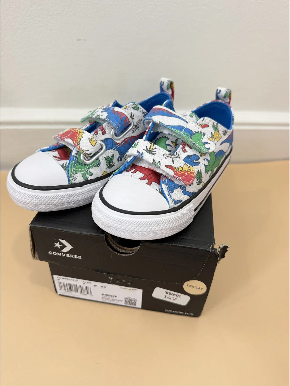 Converse Unisex Chuck Taylor All Star Dino Party Easy On (Infant/Toddler) White
